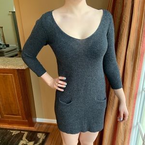 Express Charcoal gray sweater dress